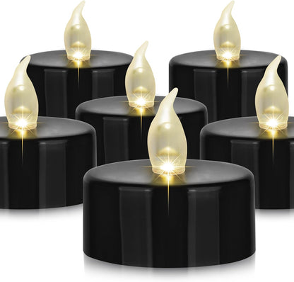 Battery Operated LED Tea Lights: 24PACK Flameless Votive Candles Lamp Realistic and Bright Flickering Holiday Gift Long Lasting 200Hours for Seasonal & Festival Celebration Warm White