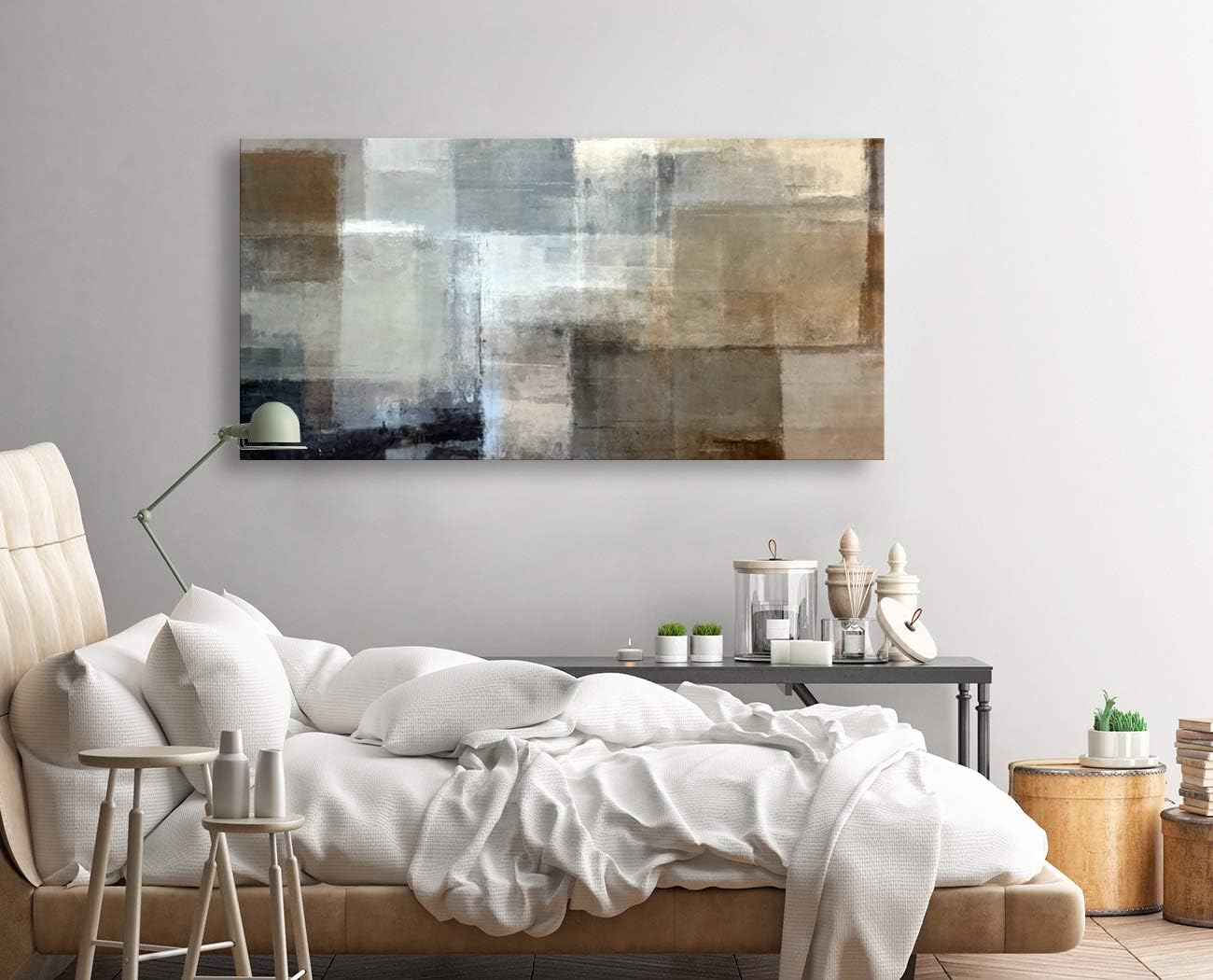 Baisuart S02250 Canvas Prints Wall Art Beach Sunset Ocean Waves Nature Pictures Stretched Canvas Wooden Framed for living Room Bedroom and Office