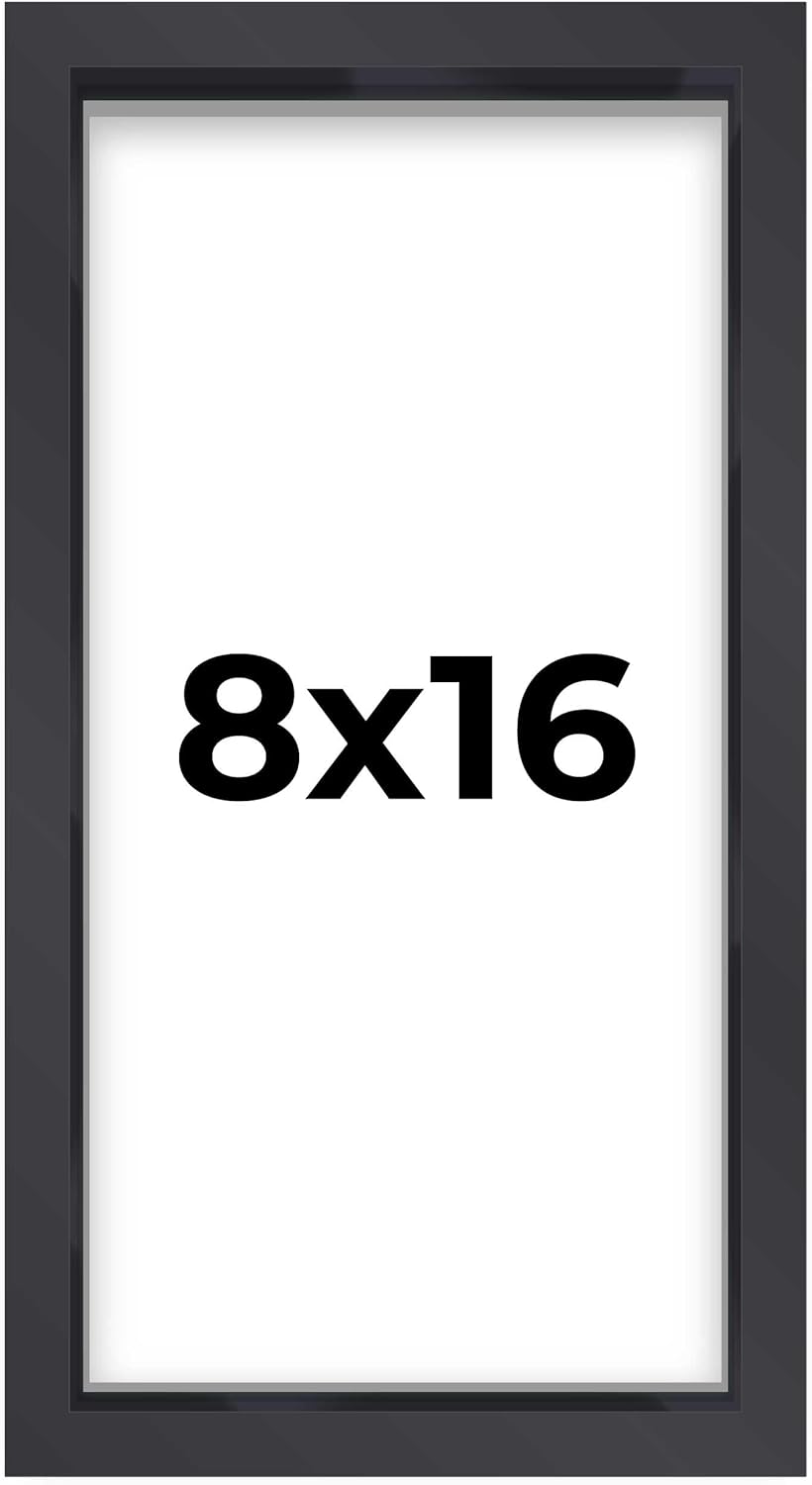 14x14 Shadow Box Black | 3/4" Depth of Usable Space | Solid Wood Pine | Includes UV Resistant Acrylic Plexiglass, Acid-Free Backing & Hanging Hardware | Made to Order in USA - Colors F