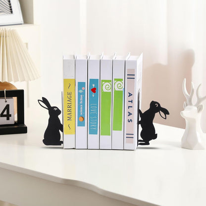 Geelin Peeping Cat Metal Bookends Set of 2 Cute Book Ends for Shelves Decorative Bookshelf Home Office Desk Bookshelf Decor Gift for Cat Lovers and Reading Enthusiasts