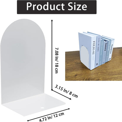 MerryNine Metal Book Ends, 2 Pack Black Bookends for Shelves, Book Holder for Heavy Books, Book End for Kids Books, Decoration Bookend for Home Office