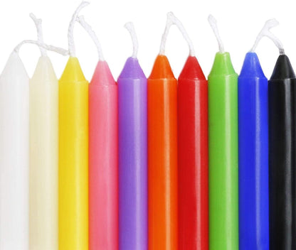 30-Pack 10-Color Taper Candles - 10 Inch Dripless & 10-Hour Burn｜Wedding/Birthday/Home Decor with Premium Wax