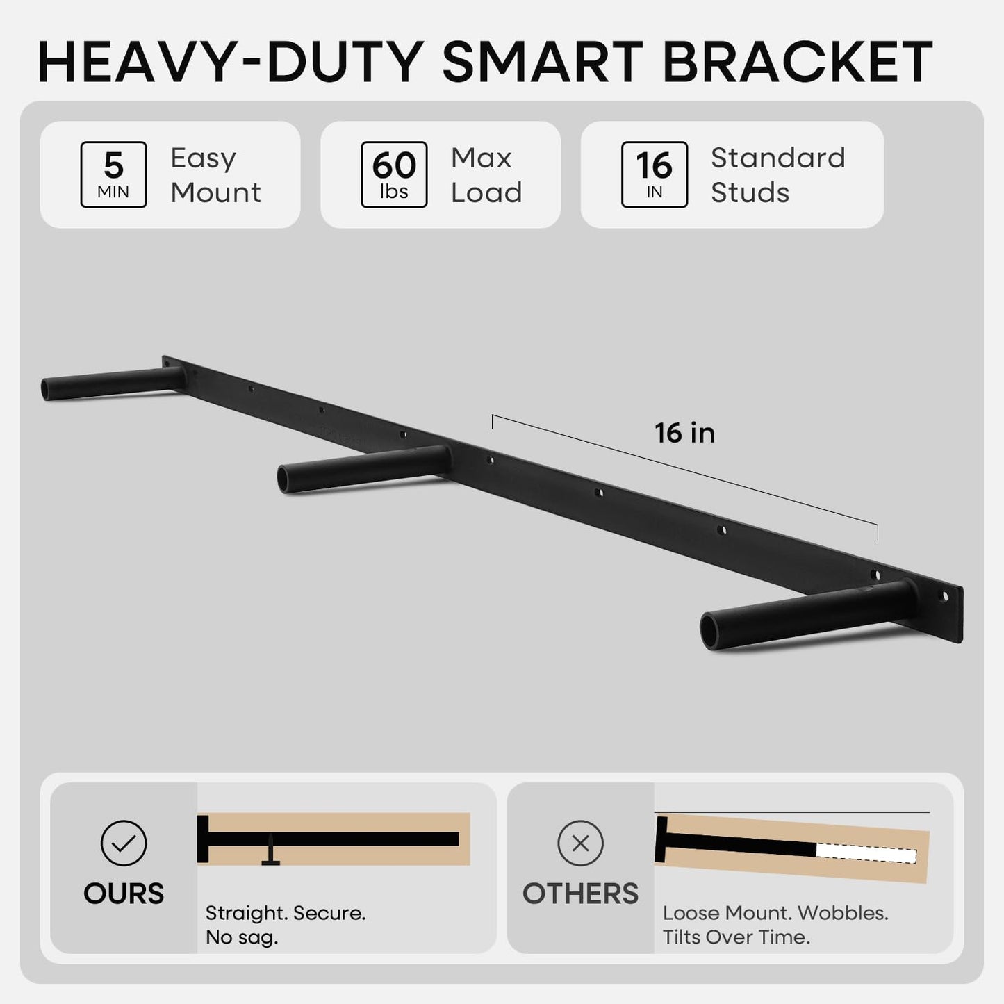 Homeforia 24 inch Natural Floating Shelf, High End Solid Real Wood 24inch Small Floating Shelves for Wall Mounted, Natural Wooden Floating Shelves, Heavy Duty Bracket, 24 X 6.5 X 1.75 in, Set of 2