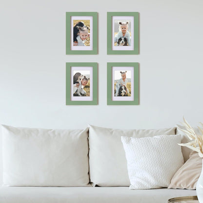 Egofine 12x16 Picture Frame Black, Covered by Plexiglass Made of Solid Wood, Display Pictures 9x12 and 11x14 with Mat or 12x16 Without Mat, for Wall Mounting Photo Frame - Colors A