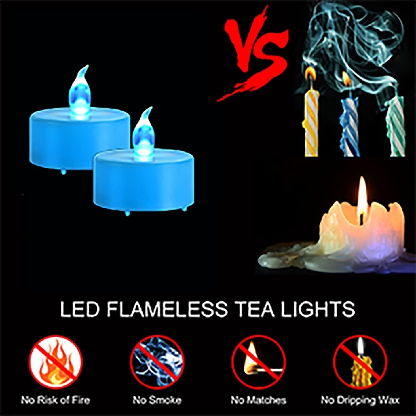 Nancia 100PACK Flameless LED Tea Lights Candles, Realistic and Bright Flickering Long Lasting 200Hours Battery-Powered, Ideal Party, Wedding, Birthday, Gifts Home Decoration Warm Yellow