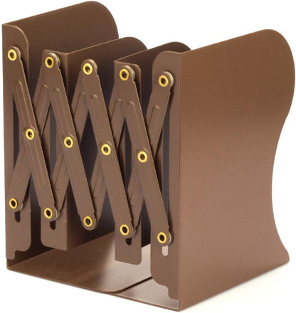 Aobopar Adjustable Book Ends, Metal Bookends for Heavy Books, Desk Book Holder for Shelves, Book Organizer for Desk, Suitable for Office, Home and School Use (Black)
