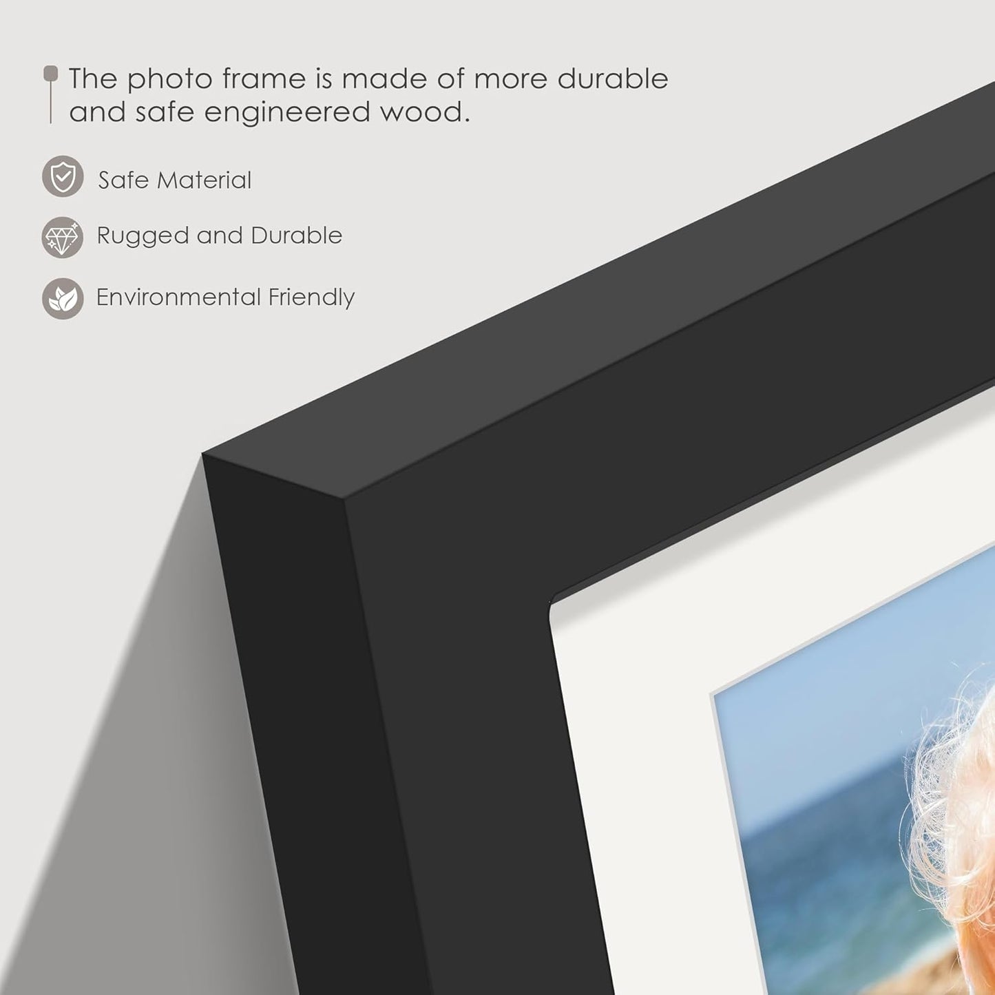 DUENPY 14x26 Collage Picture Frame 4x6 Collage Picture Frame Displays Twelve 4x6 inch Photos Available Horizontal Wall Mounting Display and Vertical Black - Colors B