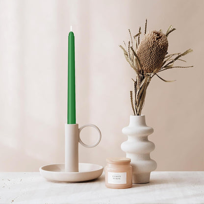 4 Pack Ivory Taper Candles - Taper Candles 10 Inch Dripless, Smokeless & Unscented - 8 Hours Long Burning - Hand Poured Tall Candlesticks - Ideal for Weddings, Dinner Parties, and Home Decor