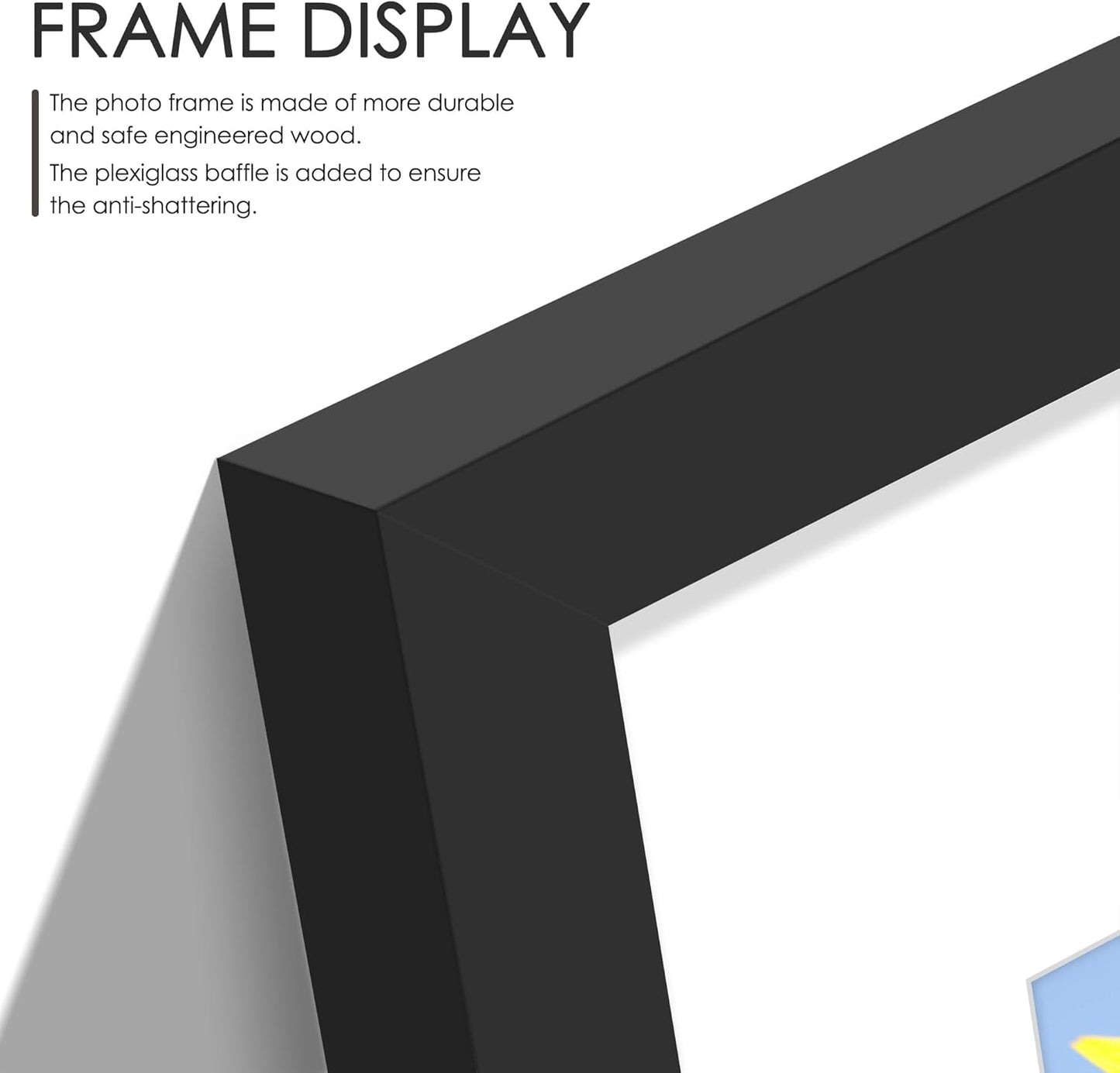 DUENPY 14x26 Collage Picture Frame 4x6 Collage Picture Frame Displays Twelve 4x6 inch Photos Available Horizontal Wall Mounting Display and Vertical Black - Colors B