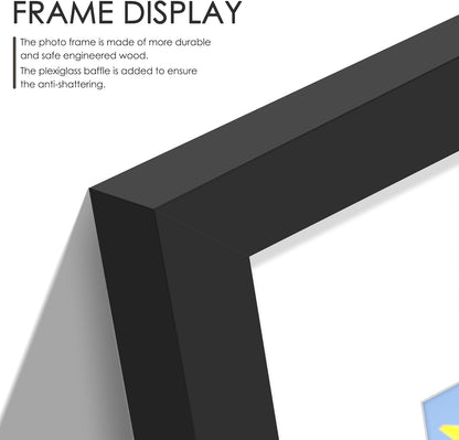 DUENPY 14x26 Collage Picture Frame 4x6 Collage Picture Frame Displays Twelve 4x6 inch Photos Available Horizontal Wall Mounting Display and Vertical Black - Colors B