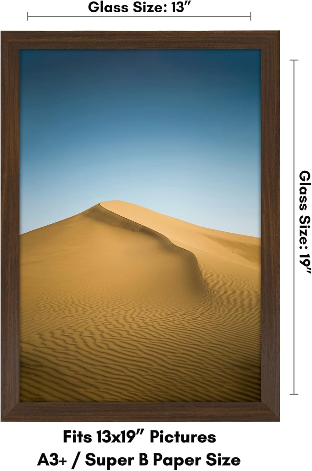 Americanflat 12x18 Poster Frame with Shatter-Resistant Glass - Signature Collection - Gallery-Style Frames Made of Engineered Wood - Photo Frame for Wall Display - Black - Colors A