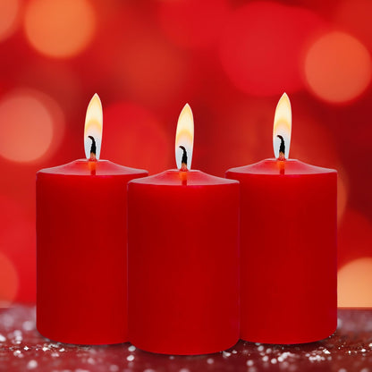 White Votive Candles Long Burn Time Unscented Candles Votives Bulk Pack of 24 Small Pillar Candles
