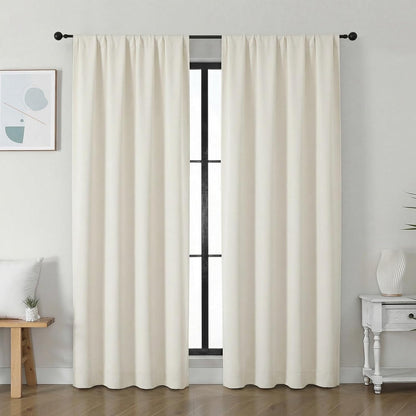 Simplebrand Ava Sage Green Blackout Curtains for Bedroom 63 Inch Length 2 Panels Set, Solid Thermal Insulated Energy Saving Rod Pocket Window Treatment Curtains Blackout Drapes, W40 x L63 Inch, Sage - Colors B