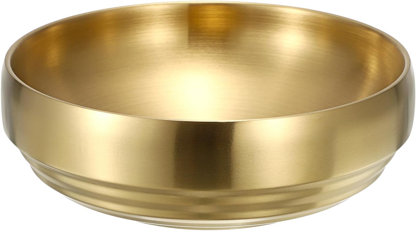 Key Bowl for Entryway Table Decorative Key Dish for Organizing Tabletop Catch All Bowl Gold Fruit Bowls for Kitchen Counter, Coffee Table,7.4 Inches