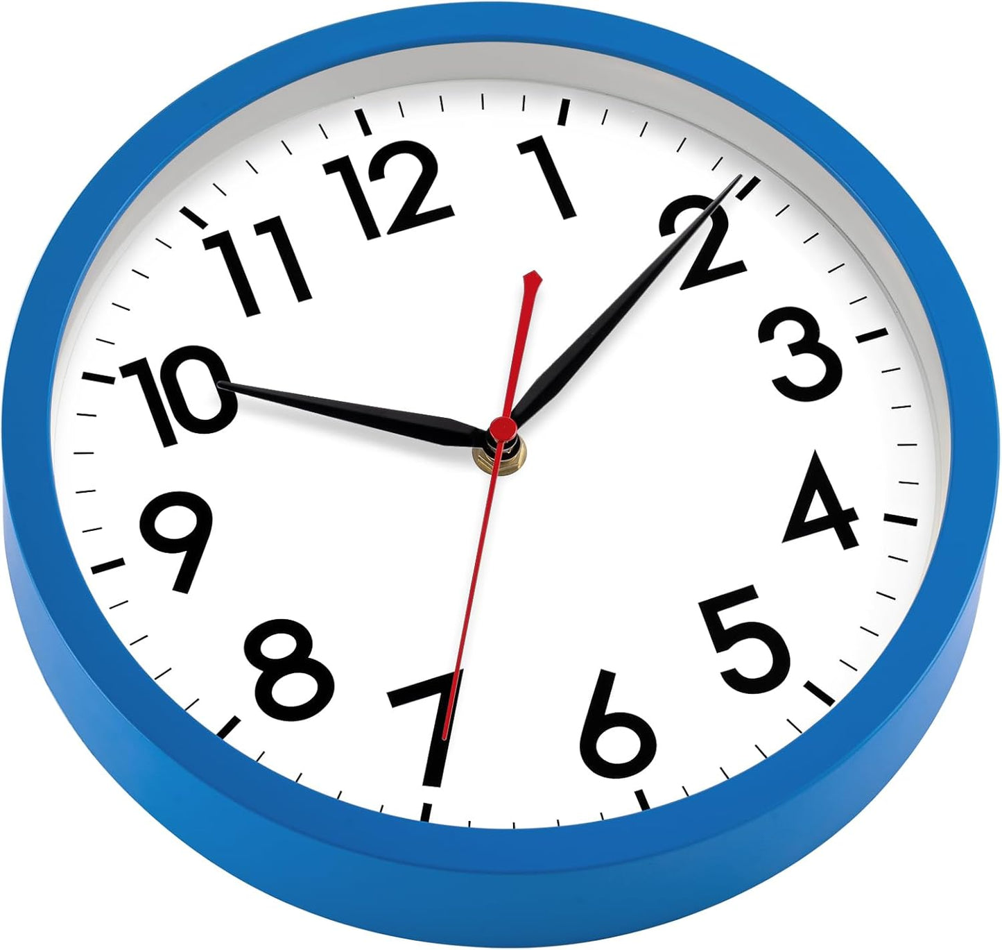 AKCISOT Wall Clock, Modern Small Wall Clocks Battery Operated 8 Inch, Silent Non-Ticking Analog Classic for Office, Home, Bathroom, Kitchen, Bedroom, School(Black)