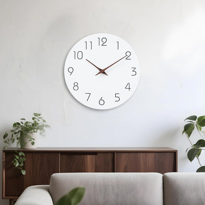 Mosewa Wall Clock 8 Inch Black Battery Operated Silent Non Ticking Simple Minimalist Rose Gold Numbers Decorative for Bedroom Living Room Kitchen Home Bathroom Office