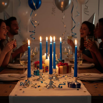 4 Pack White Taper Candles丨Taper Candles 10 Inch Dripless丨Unscented & Smokeless Candlesticks Bulk丨7-8 Hours Long Burning Tall Candles丨Ideal for Christmas Weddings Parties Dinner