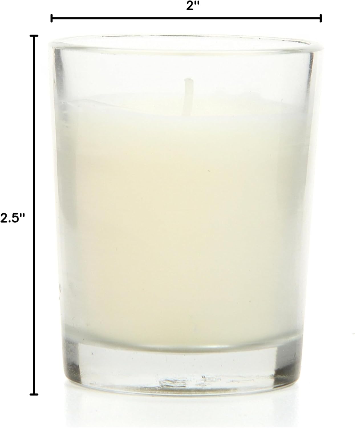 48-Pack Clear Glass Votive Candles – 10–12 Hour Long Burn, Unscented, Ivory, Bulk Set for Weddings, Events & Table Centerpieces – Hosley