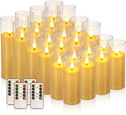 48- Pack of 3 Sizes of LED Flameless Candles.This Candle is Suitable for café, Fancy Restaurant, Bookstore and Other Scenes to Create a Relaxing and Romantic Atmosphere.