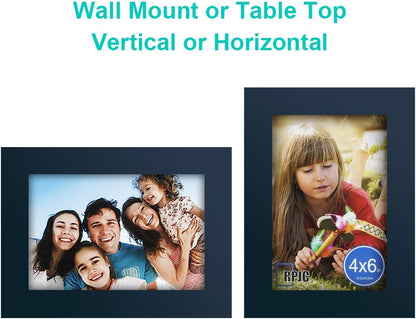 RPJC 5x7 Picture Frames Made of Solid Wood High Definition Glass for Table Top Display and Wall Mounting Photo Frame Black