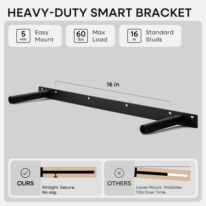 Homeforia 24 inch Natural Floating Shelf, High End Solid Real Wood 24inch Small Floating Shelves for Wall Mounted, Natural Wooden Floating Shelves, Heavy Duty Bracket, 24 X 6.5 X 1.75 in, Set of 2
