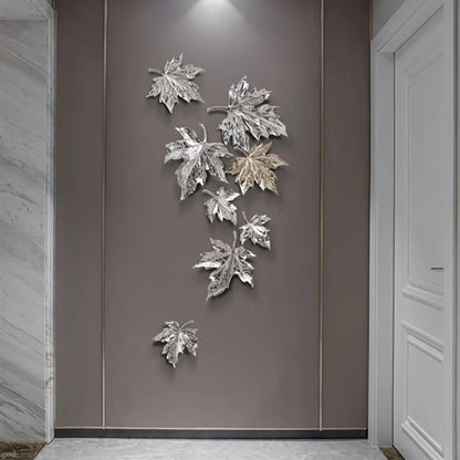 homary Large Metal Wall Art – 47.2" Modern 3D Abstract Geometric Overlapping Design, Iron Wall Decor for Living Room, Dining Room, Office