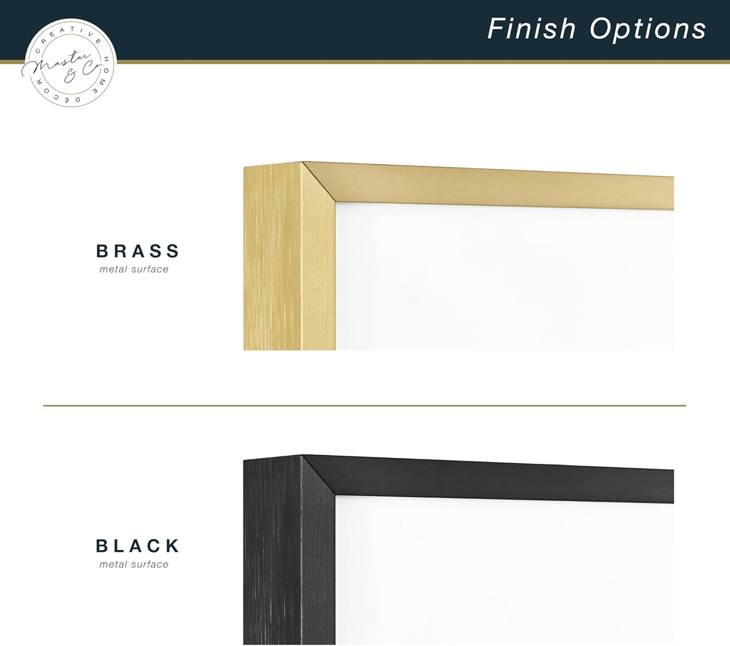 MCS Master & Co. Foundry Metal 18x18 Matted Picture Frame with 8x8 Photo Display, Black Vertical & Horizontal Wall Hanging Frame for Photos & Artwork (1-Pack)