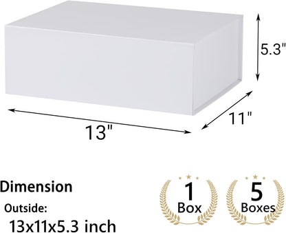 Pink Gift Box,10x7.3x3.5 Gift Boxes With Lids For Presents Includes Ribbon And Diy Printable Sticker Paper,Bridesmaid Proposal Box,Magnetic Gift Box For Birthday,Wedding,Graduation - Colors B