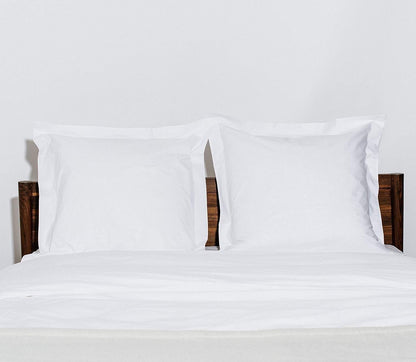 Euro Sham Covers 26x26 Set of 2 White 600 Thread Count 100% Egyptian Cotton Pack of 2 Euro 26x26 Pillow Covers Cushion Cover Cases Soft Skin Friendly European Size Decorative Square Pillow Shams
