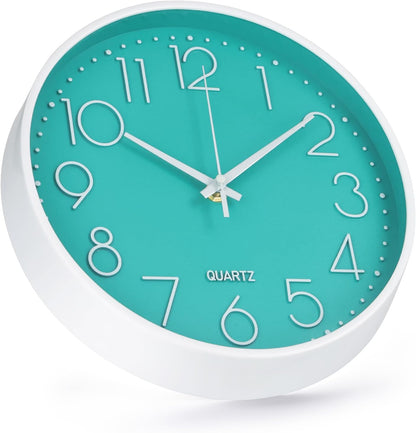 Wall Clock 12 Inch Non-Ticking Silent Modern Simple Style Round Decor Clock Gold Stereoscopic Dial Quartz Wall Clocks for Home/Office/School/Living Room/Bedroom/Kitchen