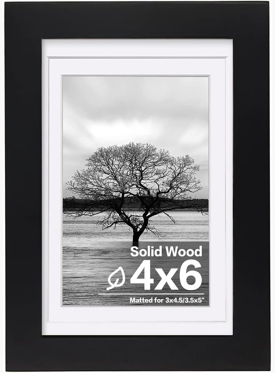 Egofine 12x16 Picture Frame Black, Covered by Plexiglass Made of Solid Wood, Display Pictures 9x12 and 11x14 with Mat or 12x16 Without Mat, for Wall Mounting Photo Frame - Colors B