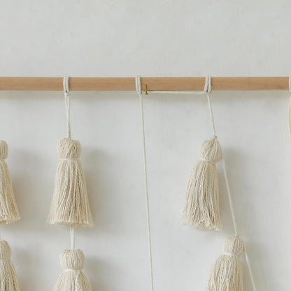Jakalin Macrame Wall Hanging Dip Dyed Fiber Macrame Wall Decor Boho Cord Living Room Wall Art 57" Wx43 L