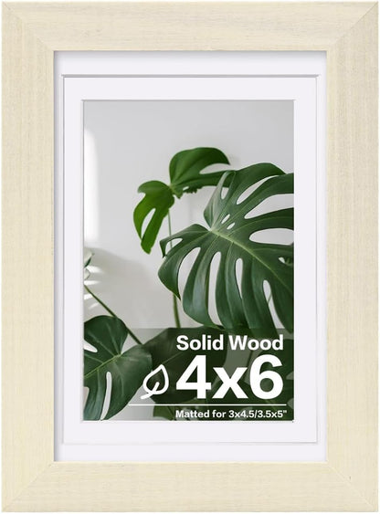 Egofine 12x16 Picture Frame Black, Covered by Plexiglass Made of Solid Wood, Display Pictures 9x12 and 11x14 with Mat or 12x16 Without Mat, for Wall Mounting Photo Frame - Colors A