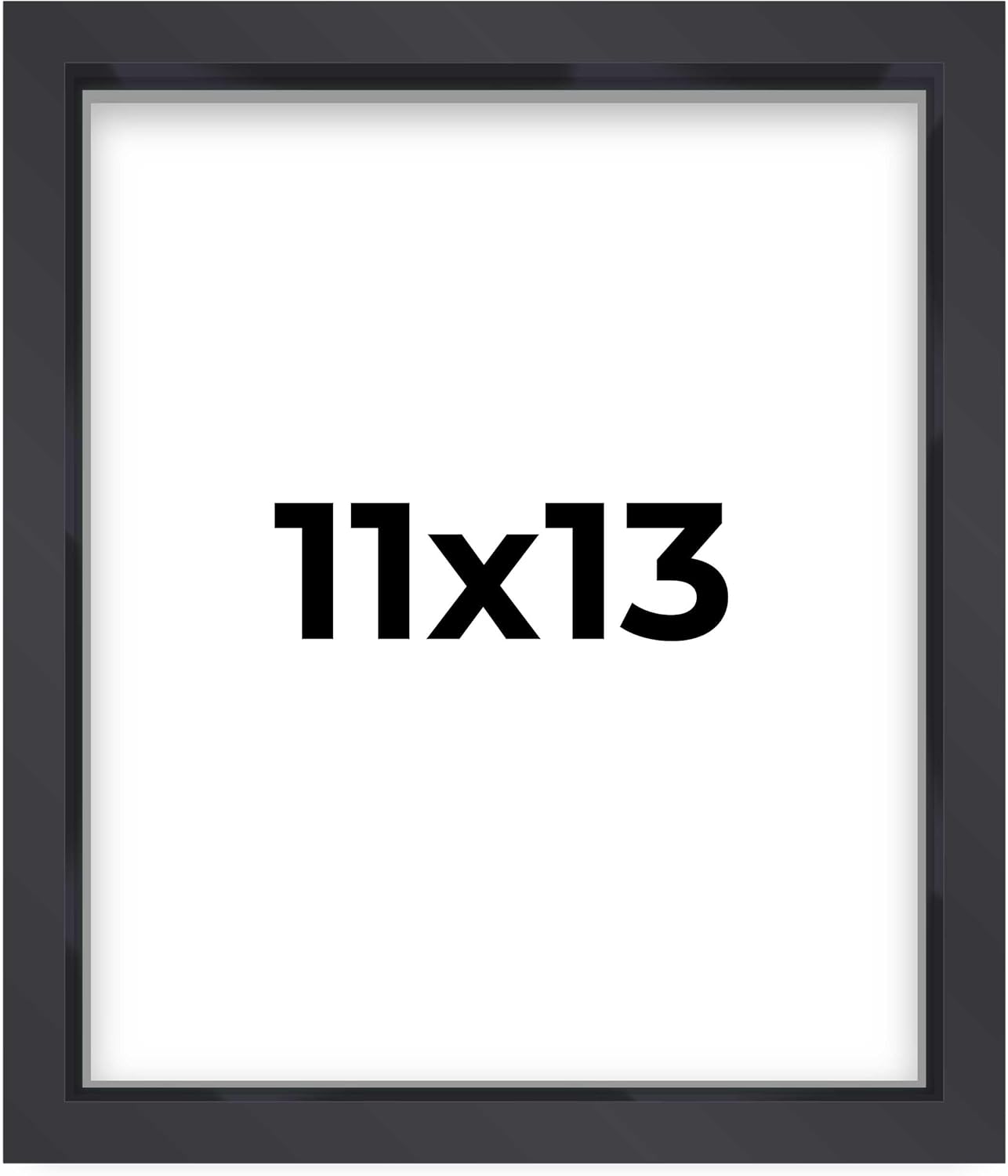 14x14 Shadow Box Black | 3/4" Depth of Usable Space | Solid Wood Pine | Includes UV Resistant Acrylic Plexiglass, Acid-Free Backing & Hanging Hardware | Made to Order in USA - Colors D