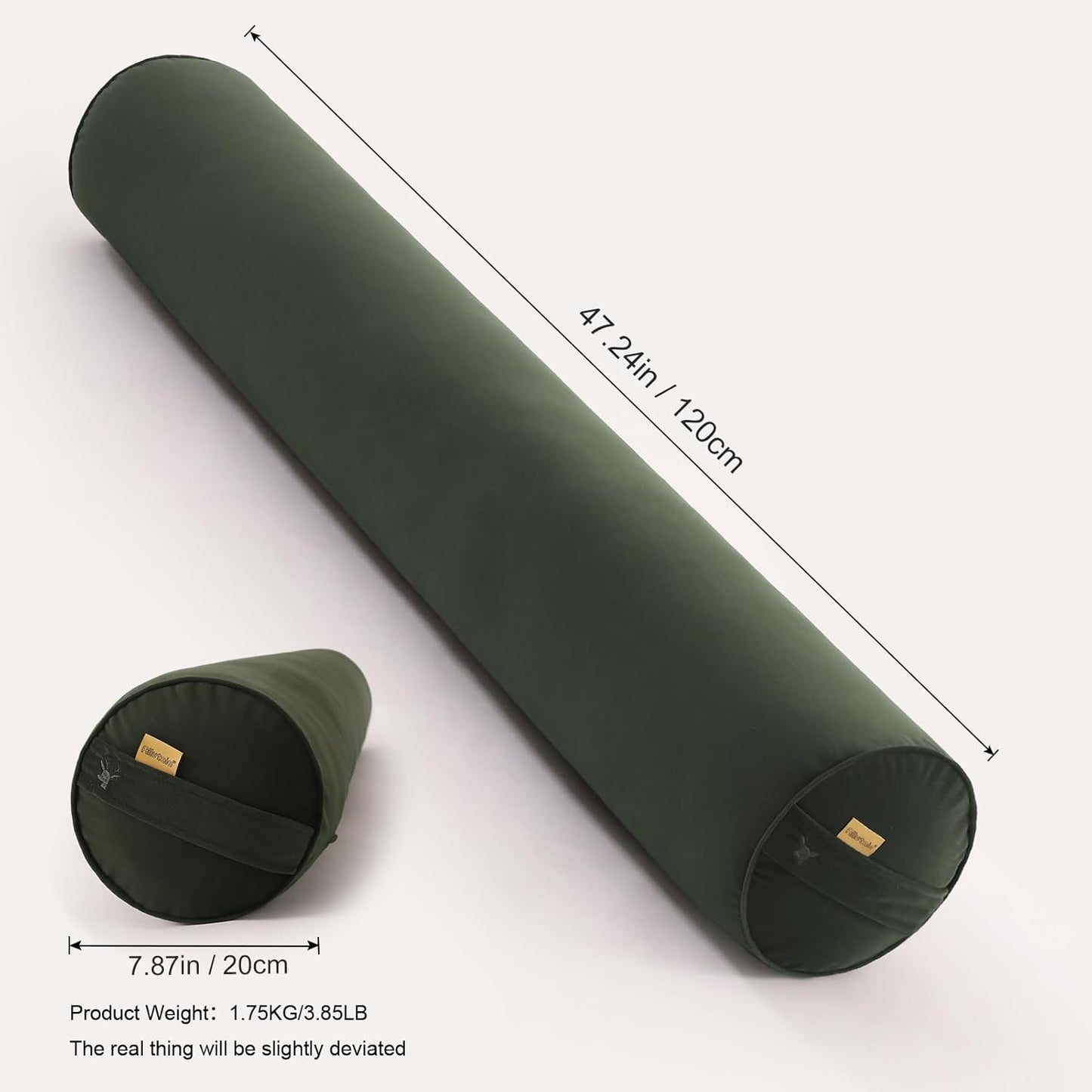 Body Pillow for Adults,Long Round Pillow,Big Cylindrical Pillow,Large Full Bolster Pillows for Side Sleepers (Steel Gray, 47.24"*7.87")