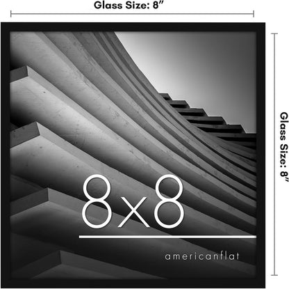 Americanflat 24x36 Poster Frame with Polished Plexiglass - Streamline Collection - Thin Border Picture Frame for Wall Display - Hanging Hardware Included - Black - Colors A
