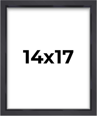 14x14 Shadow Box Black | 3/4" Depth of Usable Space | Solid Wood Pine | Includes UV Resistant Acrylic Plexiglass, Acid-Free Backing & Hanging Hardware | Made to Order in USA - Colors C