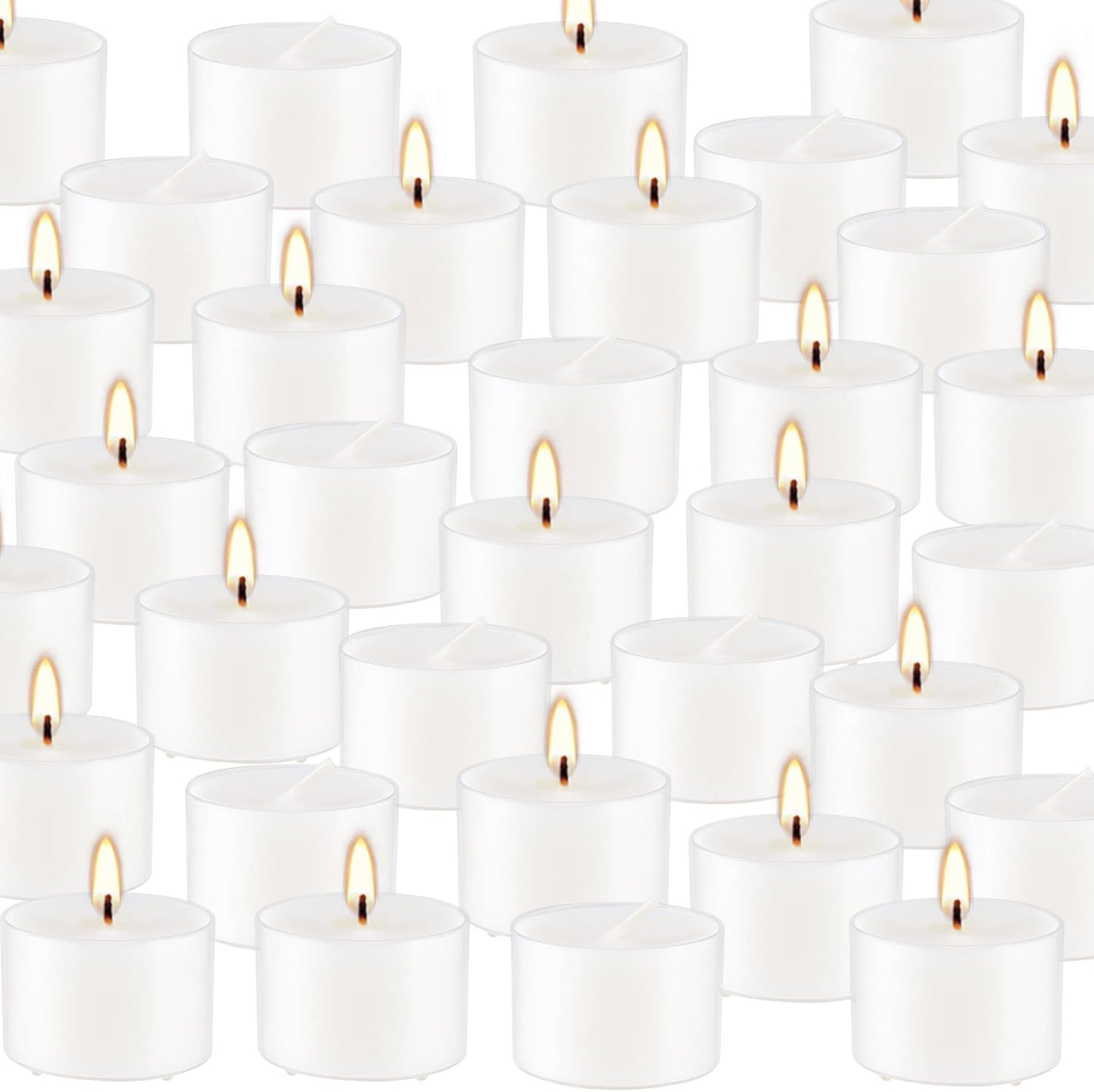 Rose Scented Candle Tealight Candles in Clear Cup, 8 Hours Consistent Smkless Clean Burning, Great for Valentine's Day Holiday, Wedding, Spa, Emergency and Home Decoration（Pink，50 Pack）