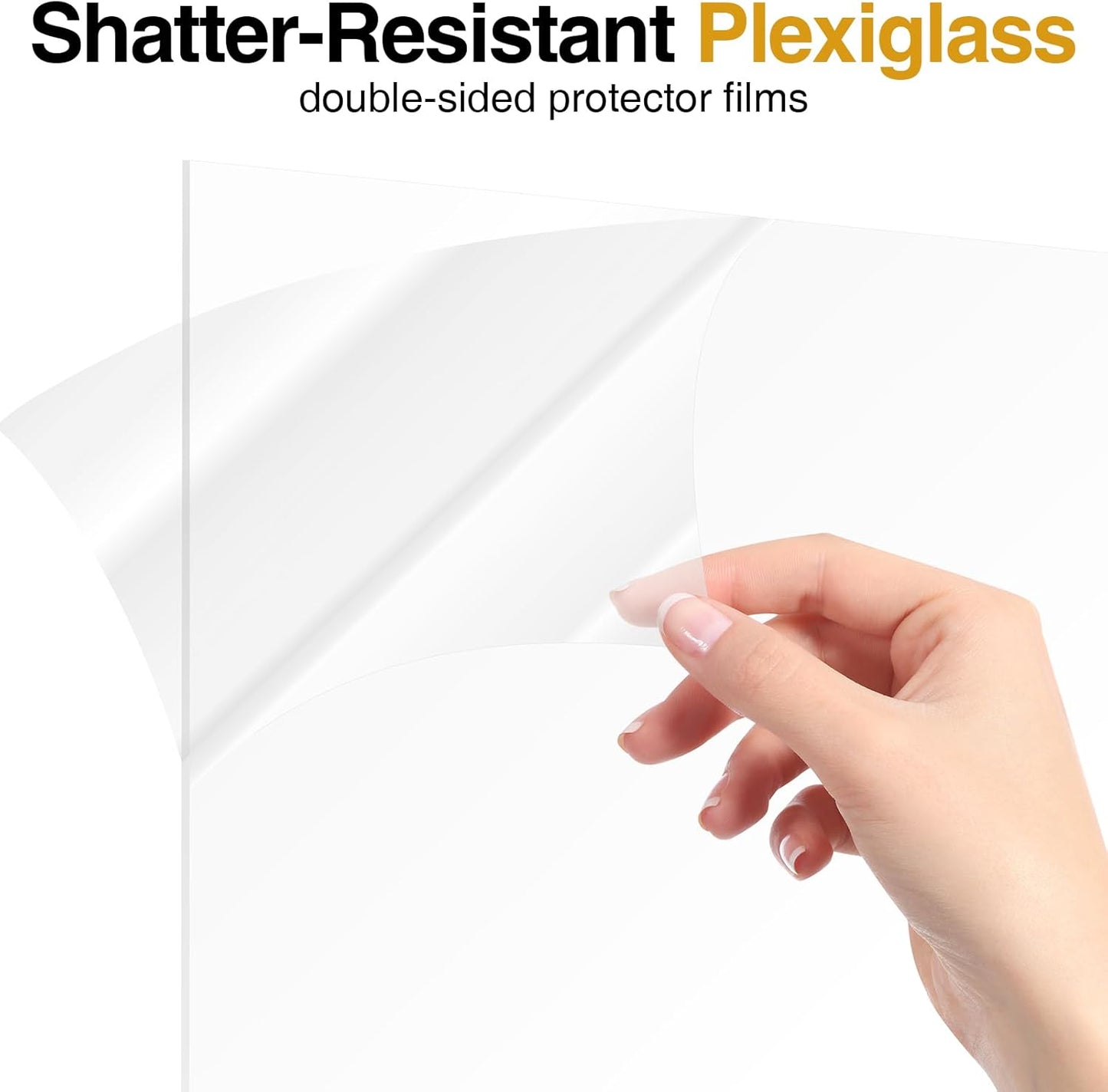 Vittanly 8x10 Picture Frames Set of 9, Shatter Resistant Plexiglass, Display 5x7 Pictures with Mat or 8x10 without Mat, Photo Frames for Wall or Tabletop, Engineered Wood, Black - Colors A