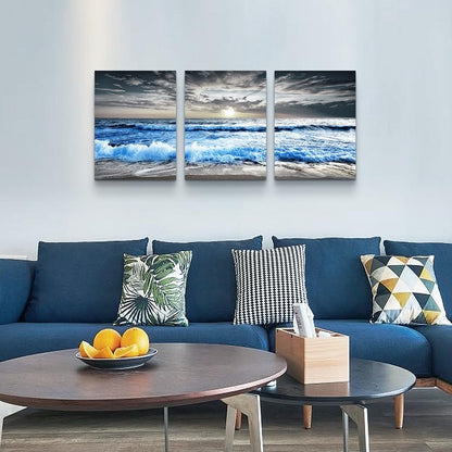 MHARTK66 Wall Art for Living Room Modern Wall Decor for Bedroom Office Decor Abstract Mountain Forest Landscapes Ink Painting 3 Piece Framed Canvas Art Prints Ready to Hang Wall Pictures Home Decor