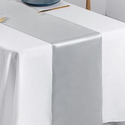 SiinvdaBZX 4 Pcs Royal Blue Satin Table Runner 12 x 108 inches Long, Bright Smooth Satin Wedding Table Runner Decorations for Birthday Parties, Buffet, Banquets, Graduations, Engagements