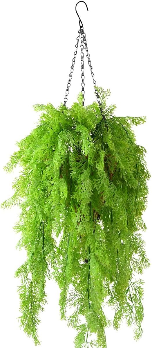 ZFProcess Artificial Faux Hanging Plants Basket for Spring Summer Outdoor Decoration, Fake Eucalyptus Plant UV Resistant Look Real for Outside Porch Home Patio Balcony Yard(Eucalyptus)