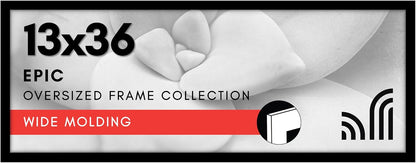 Americanflat 16x20 Picture Frame with Polished Plexiglass - Black Picture Frame - Wide Photo Frames Made of Engineered Wood for Vertical or Horizontal Wall Display - Epic Collection - Black - Colors B