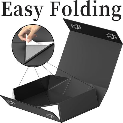 PSHVYM Gift Boxes with Lids, 11.5x7.8x3 In Forest Green Gift Box for Presents Magnetic Closure for T-Shirts, Gloves, Scarves, Books, Baby Clothes, Robes Clothing Gift Wrap, Contains Card, Ribbon