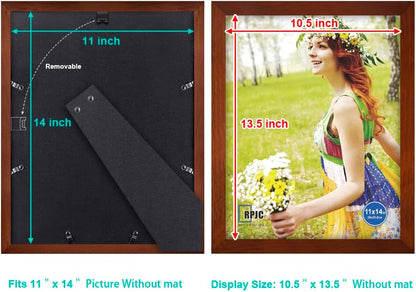 RPJC 5x7 Picture Frames Made of Solid Wood High Definition Glass for Table Top Display and Wall Mounting Photo Frame Black