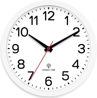 AKCISOT Wall Clock, Modern Small Wall Clocks Battery Operated 8 Inch, Silent Non-Ticking Analog Classic for Office, Home, Bathroom, Kitchen, Bedroom, School(Black)