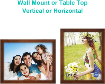 RPJC 5x7 Picture Frames Made of Solid Wood High Definition Glass for Table Top Display and Wall Mounting Photo Frame Black