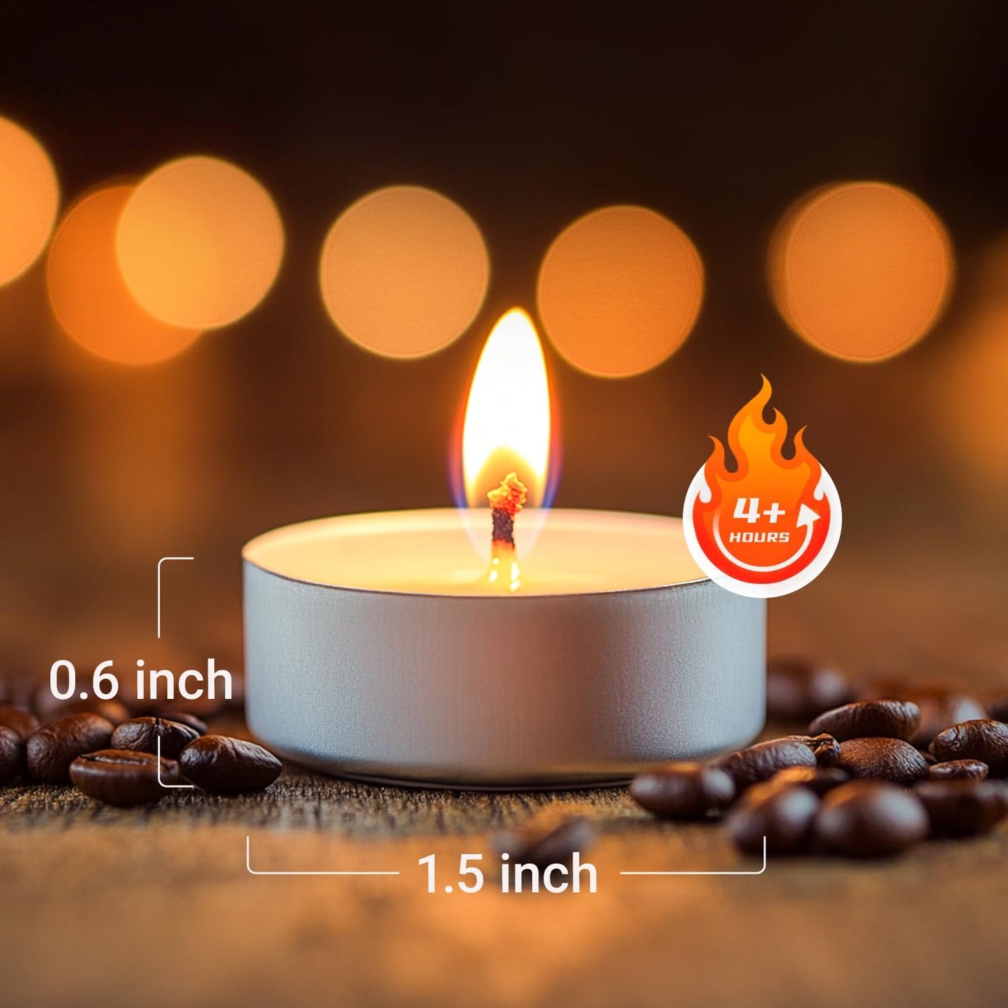 Tea Lights Candles Bulk - 200 Pack, 4.5+ Hours Fully Burns Tealight Candles Unscented Smokeless Bright Flame Tealights for Home, Sabbath, Weddings, Christmas & Halloween Decor, White