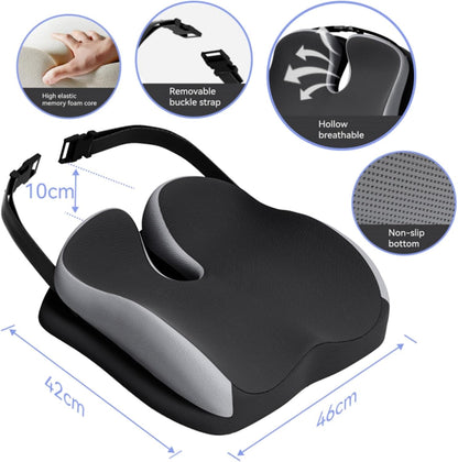 Seat Cushions for Office Chairs Wheelchair Cushion for Long Sitting Back Pain，Memory Foam Seat Car Computer Desk Chair Cushion，Coccyx Cushion for Tailbone Pain Relief Cushion Office Chair Black