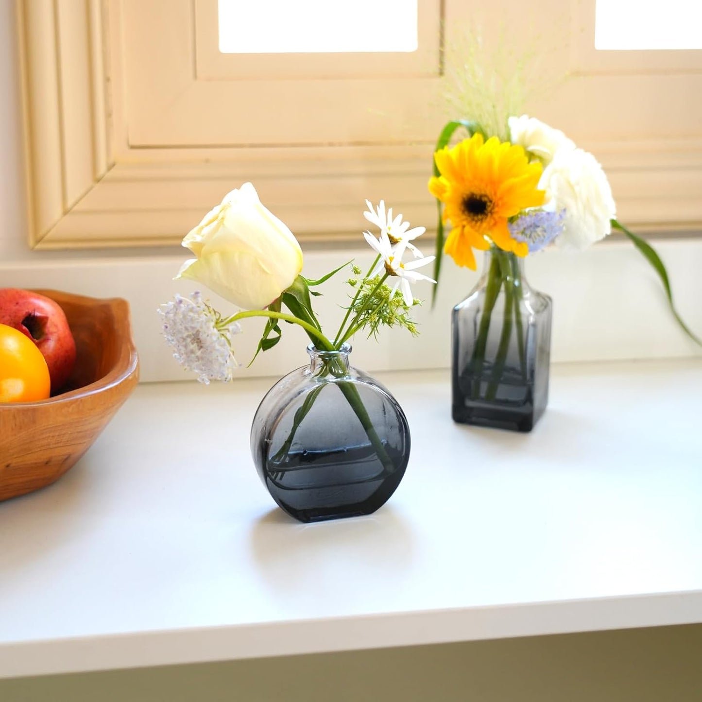 Bud Vases Set of 12, Clear Glass Bud Vase in Bulk, Small Vases for Centerpiece Mini Modern Flower Vase Transparent, Wedding Party Table Home Decor